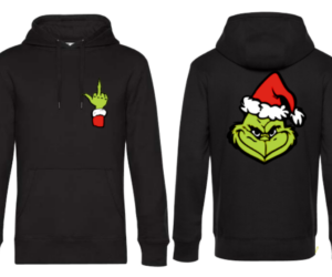 Weihnachtshoodie Grinch schwarz