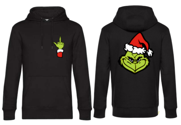 Weihnachtshoodie Grinch schwarz