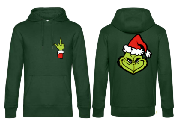 Weihnachtshoodie Grinch flaschengrün