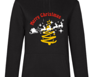 Weihnachtshoodie schwarz