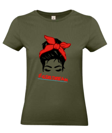 T-Shirt #GIRLSDREAM kaki