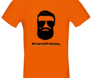 T-Shirt #MANOFTHEDAY orange