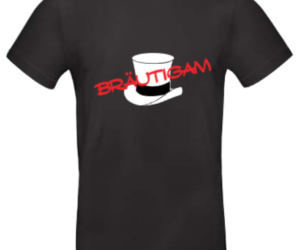 T-Shirt Bräutigam schwarz