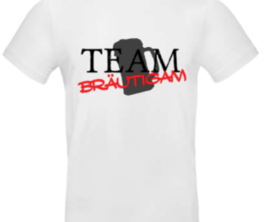 T-Shirt Team Bräutigam weiß