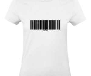 T-Shirt Damen Barcode I hate People weiß