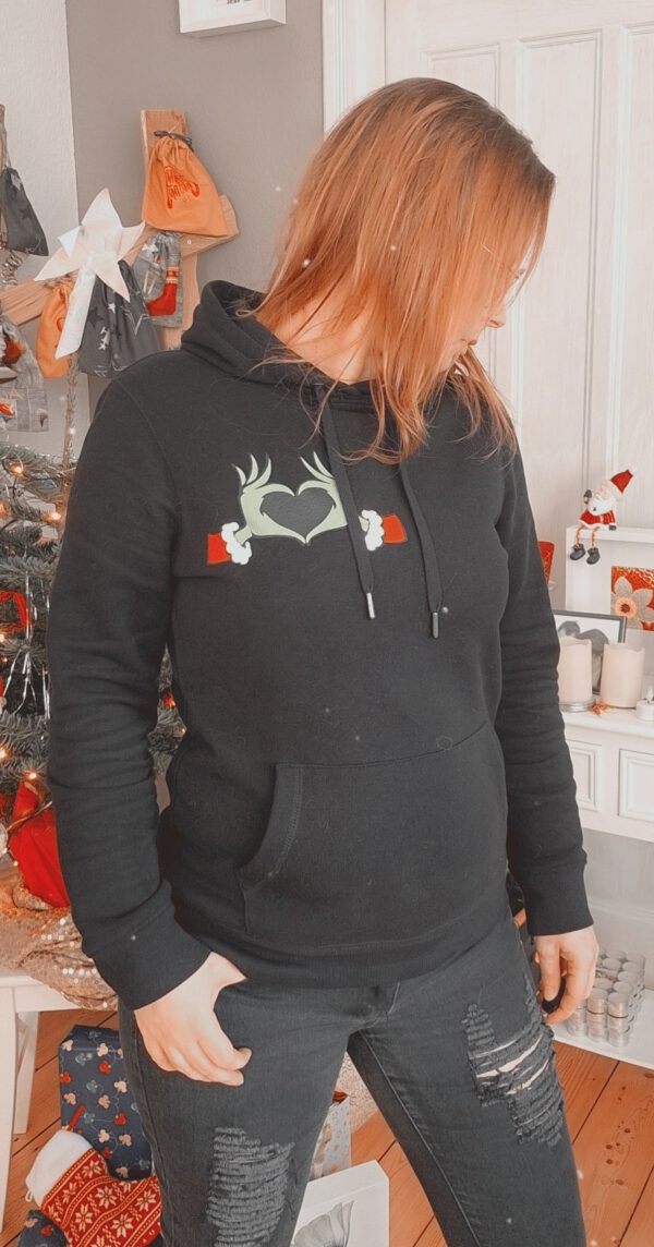 Weihnachtshoodie Grinch Damen – Bild 4