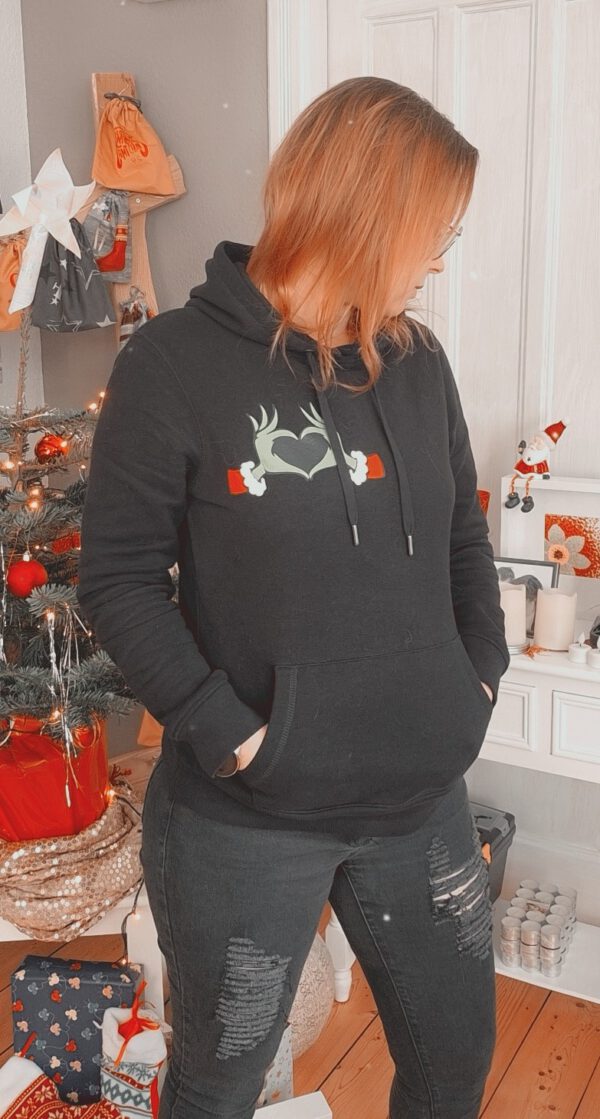 Weihnachtshoodie Grinch Damen – Bild 6