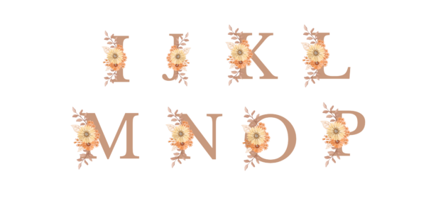 Blumenalphabet I-P