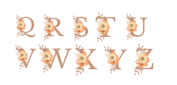 Blumenalphabet Q-Z