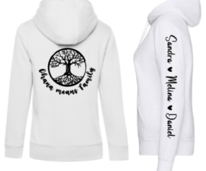 Hoodie Ohana means Family weiß