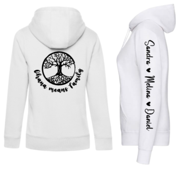 Hoodie Ohana means Family weiß