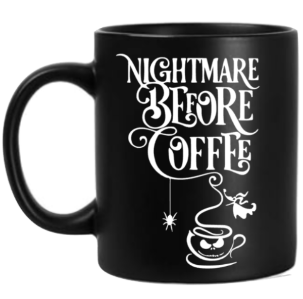 Tasse Nightmare before Coffee schwarz