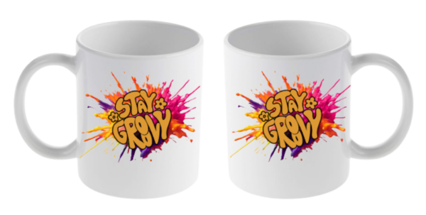 Stay Groovy Tasse weiß