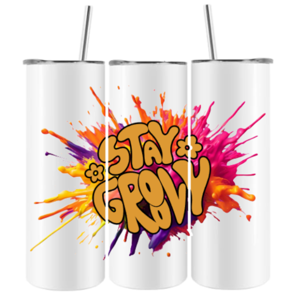 Stay Groovy Edelstahlbecher groß