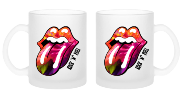 Rock ´n´ Roll Tasse Milchglas