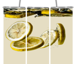 Zitronenwasser Edelstahlbecher groß