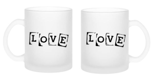 Love Tasse Milchglas
