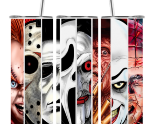 Horror Friends Gesichter Edelstahlbecher groß