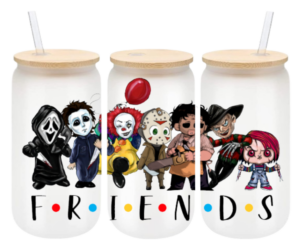 Horror Friends Zeichentrick Bierdosenglas