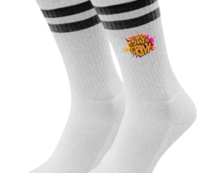 Tennissocken Stay Groovy schwarz