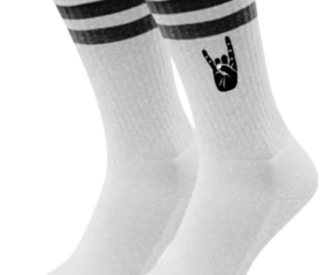 Tennissocken Rock on schwarz