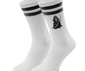 Tennissocken kleiner Sensenmann schwarz