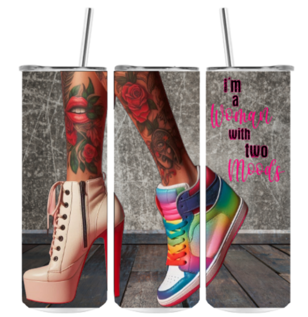 Edelstahlbecher I´m a Woman with two Moods