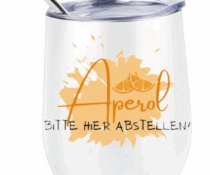 Aperol bitte hier abstellen Weinbecher