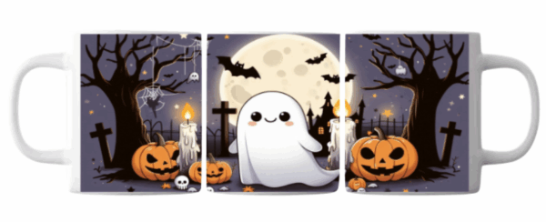 "Boo" auf dem Friedhof Tasse weiß