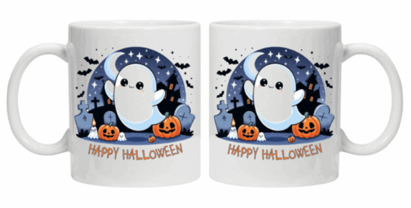 Happy Halloween Boo Tasse weiß