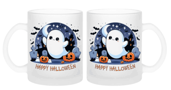 Happy Halloween Boo Milchglastasse