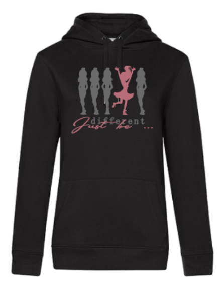 Hoodie Just be different schwarz
