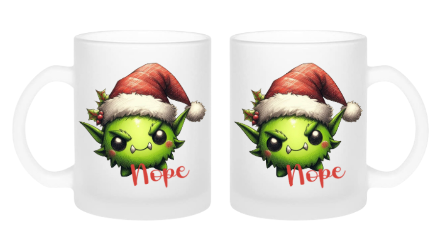 Weihnachtsmonster Tasse Milchglas