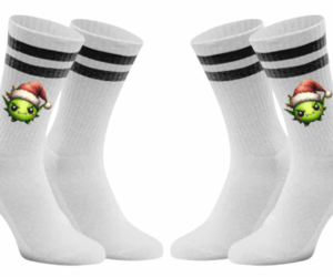 Tennissocken Weihnachtsmonster schwarz