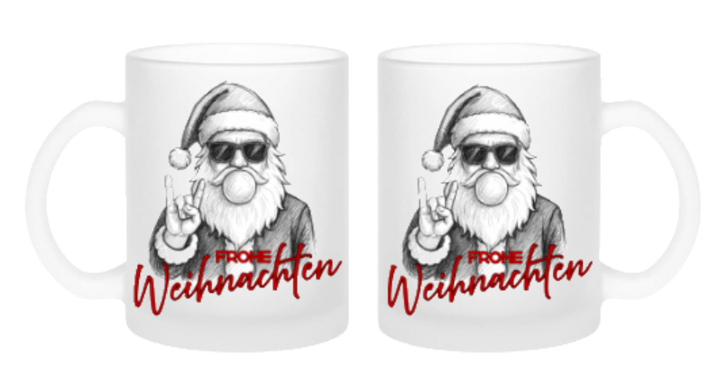 Cool Santa Tasse Milchglas
