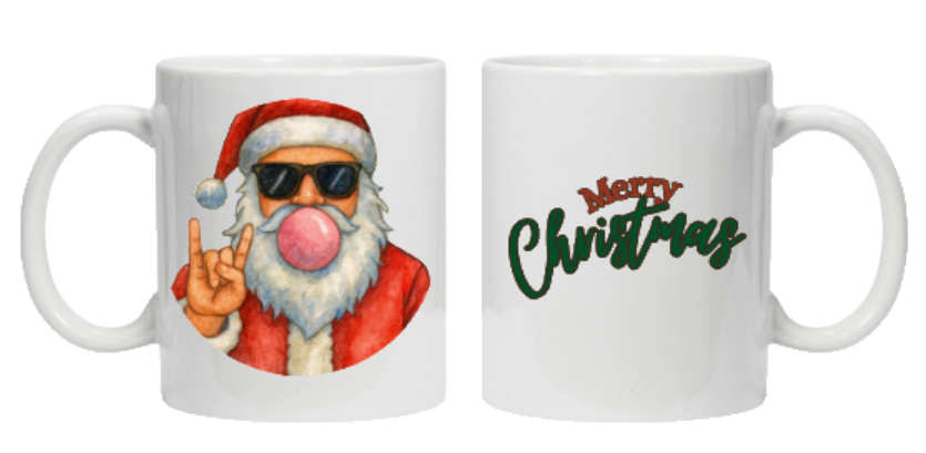 Merry Christmas Santa Tasse weiß
