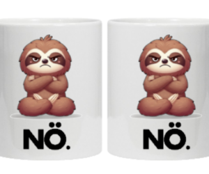 Grummeliger Flash Nö Tasse weiß