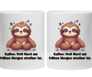 Müder Flash Kaffee: weil Mord am frühen Morgen strafbar ist Tasse weiß