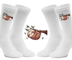 Abhängender Flash Socken weiß