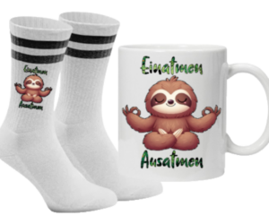 Flash-Zen-Set Einatmen, Ausatmen Tennissocken schwarz