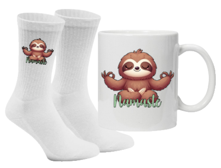 Flash-Zen-Set Namaste Tennissocken weiß