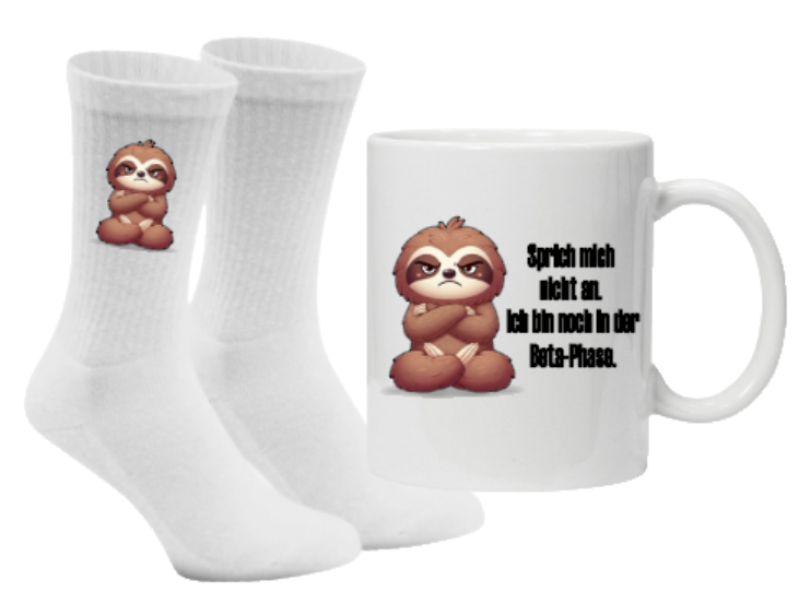 Flashs-Morgenmuffel-Modus Beta-Phase Tennissocken weiß