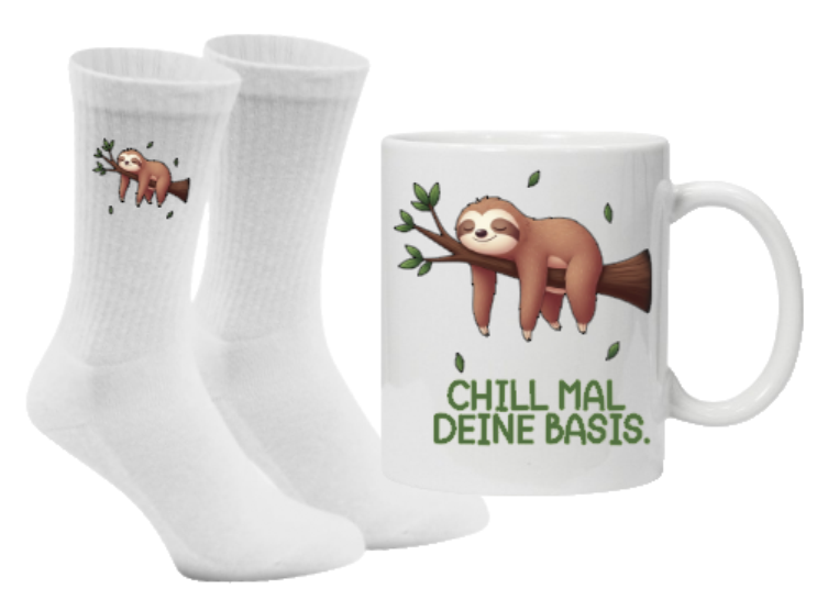 Flashs Basis-Chiller-Bundle Chill mal deine Basis Tennissocken weiß