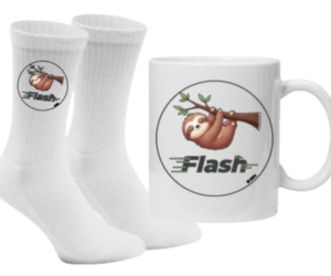 Flash-Fan-Starterkit Tennissocken weiß