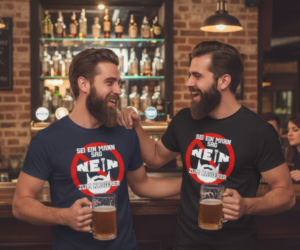 T-Shirt Sei ein Mann