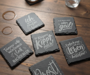 Schieferuntersetzer Stammtisch-Legenden